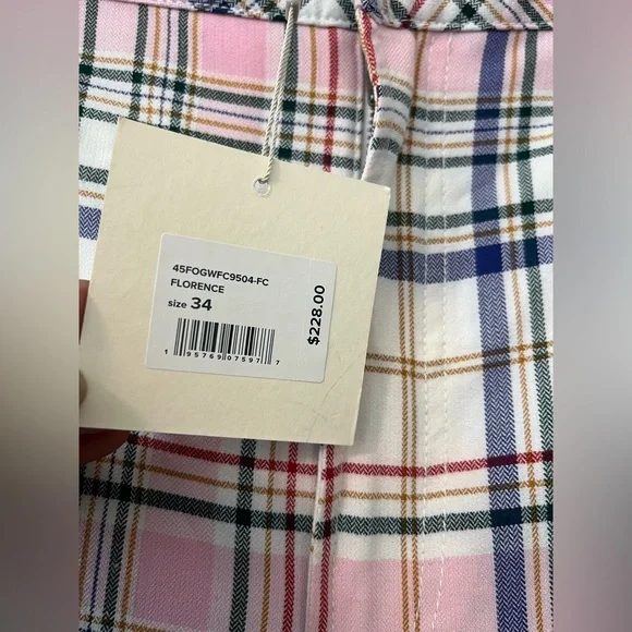 Favorite Daughter Plaid Pants in Pink, Blue, and White 34 - Picture 6 of 16